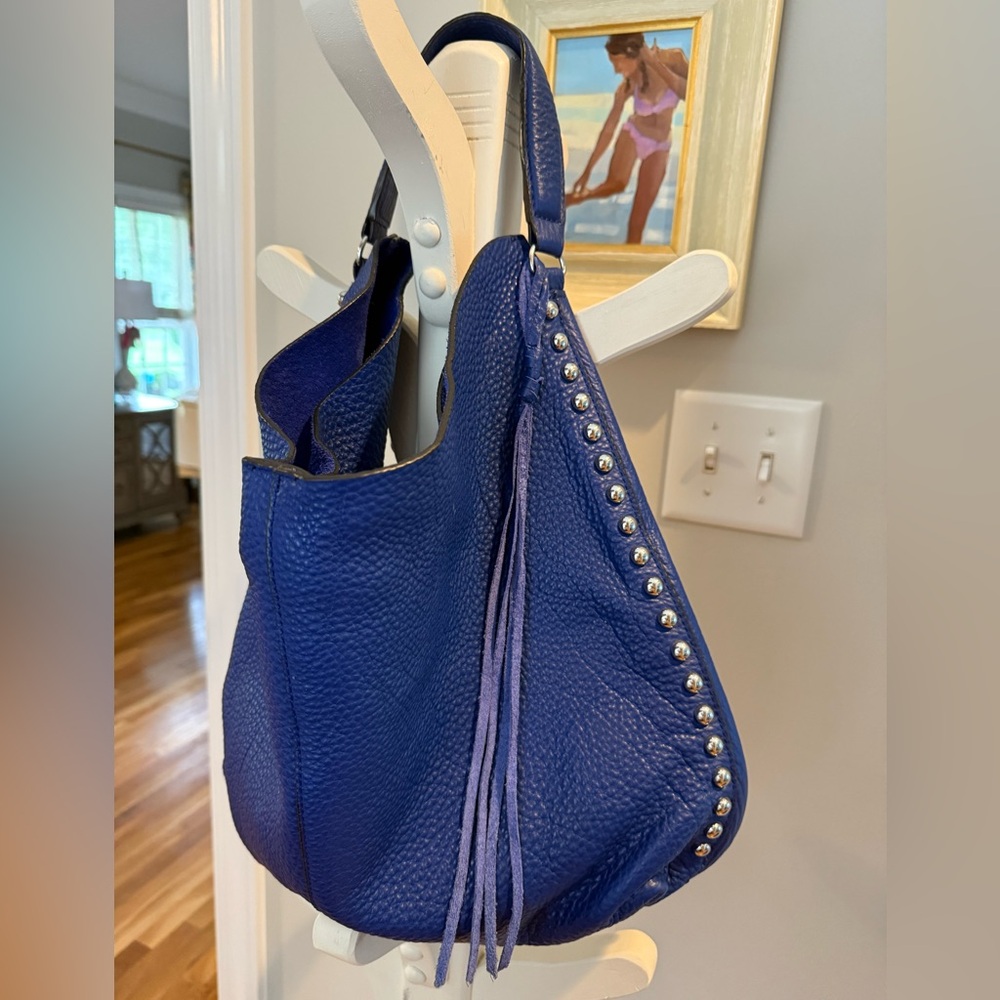 Rebecca Minkoff Royal Blue Shoulder Bag with Silver Details